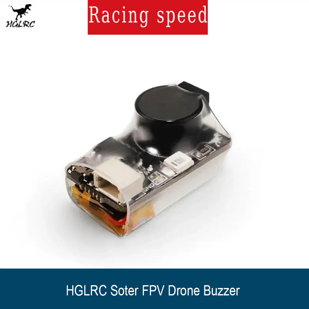 Drone Buzzer - 100dB ロストモデルブザー LED 付き、FPV ドローンレスキュー用 HGLRC