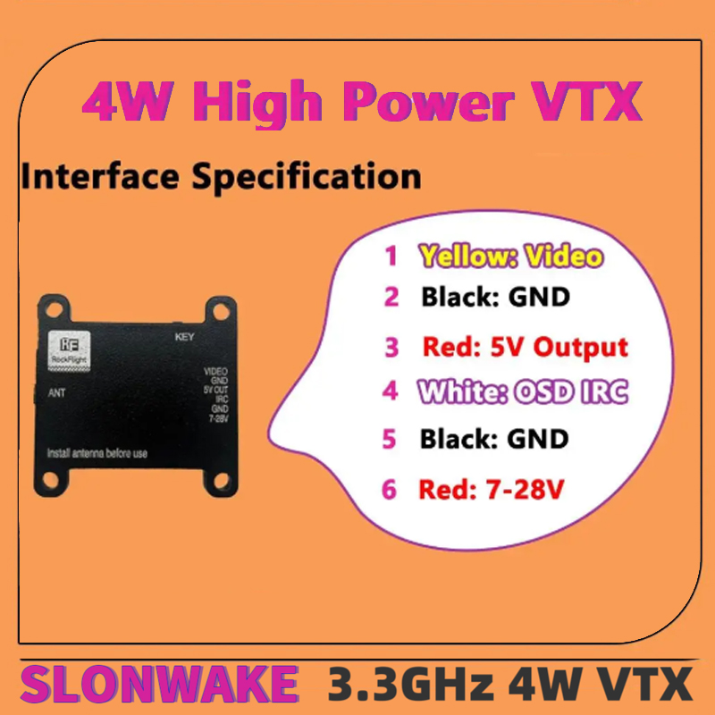 SLONWAKE FPV 3.3G 16CH 4000mW  - Drone Frame のレビューと価格