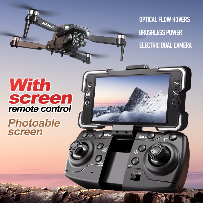 M10カメラドローン、画面付きリモコン、デュアルカメラ、オプ - Drone Charger のレビューと価格